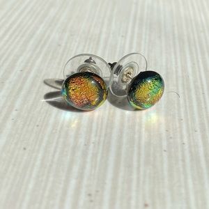 Black Iridescent Earrings